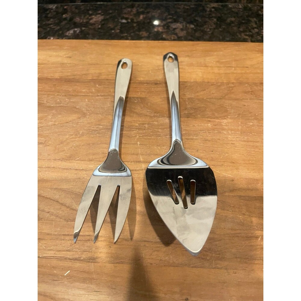 Set of 2 Oneida StainlessServing Utensils: Spatula and fork
